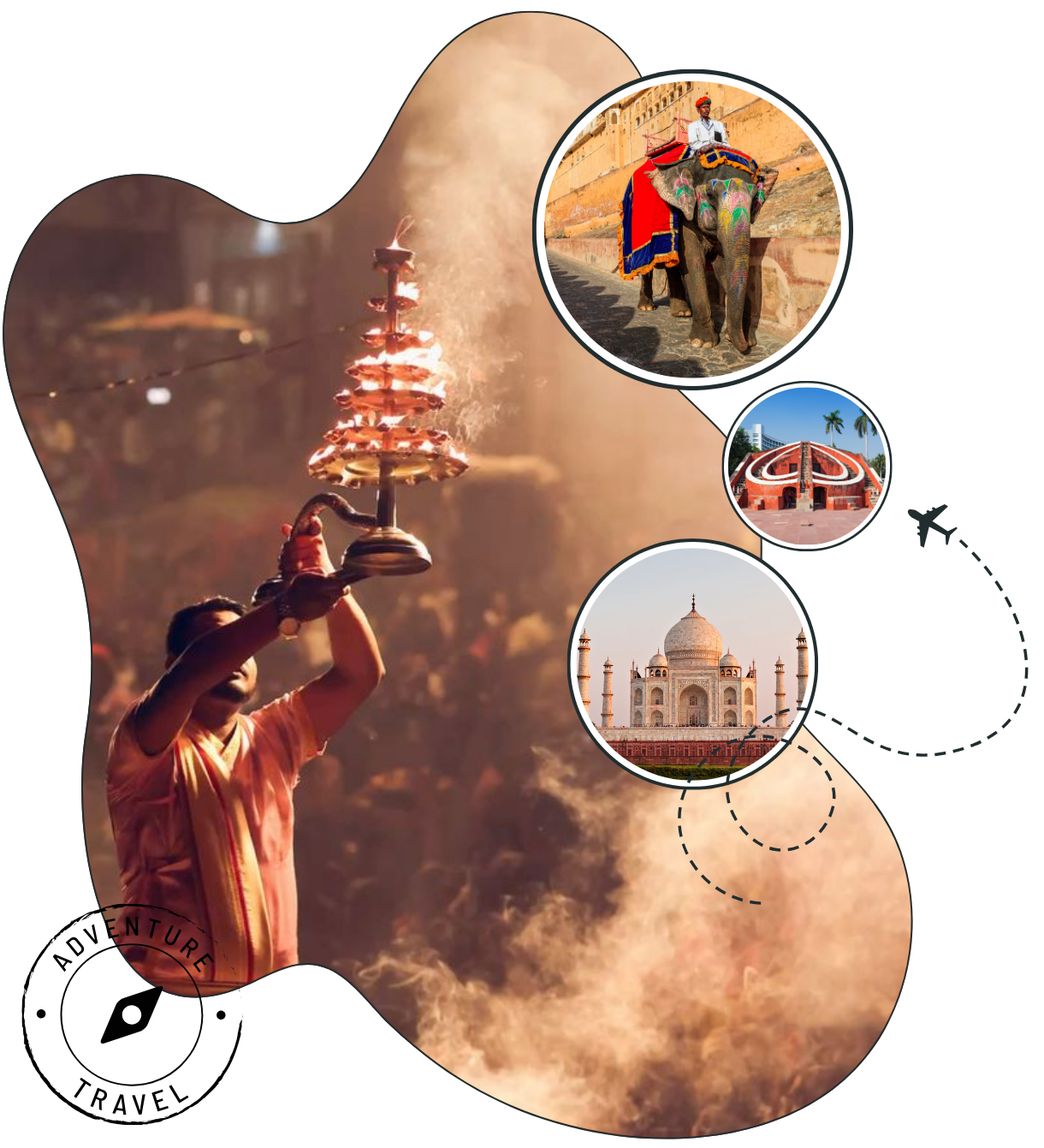 Happy Travelers in India